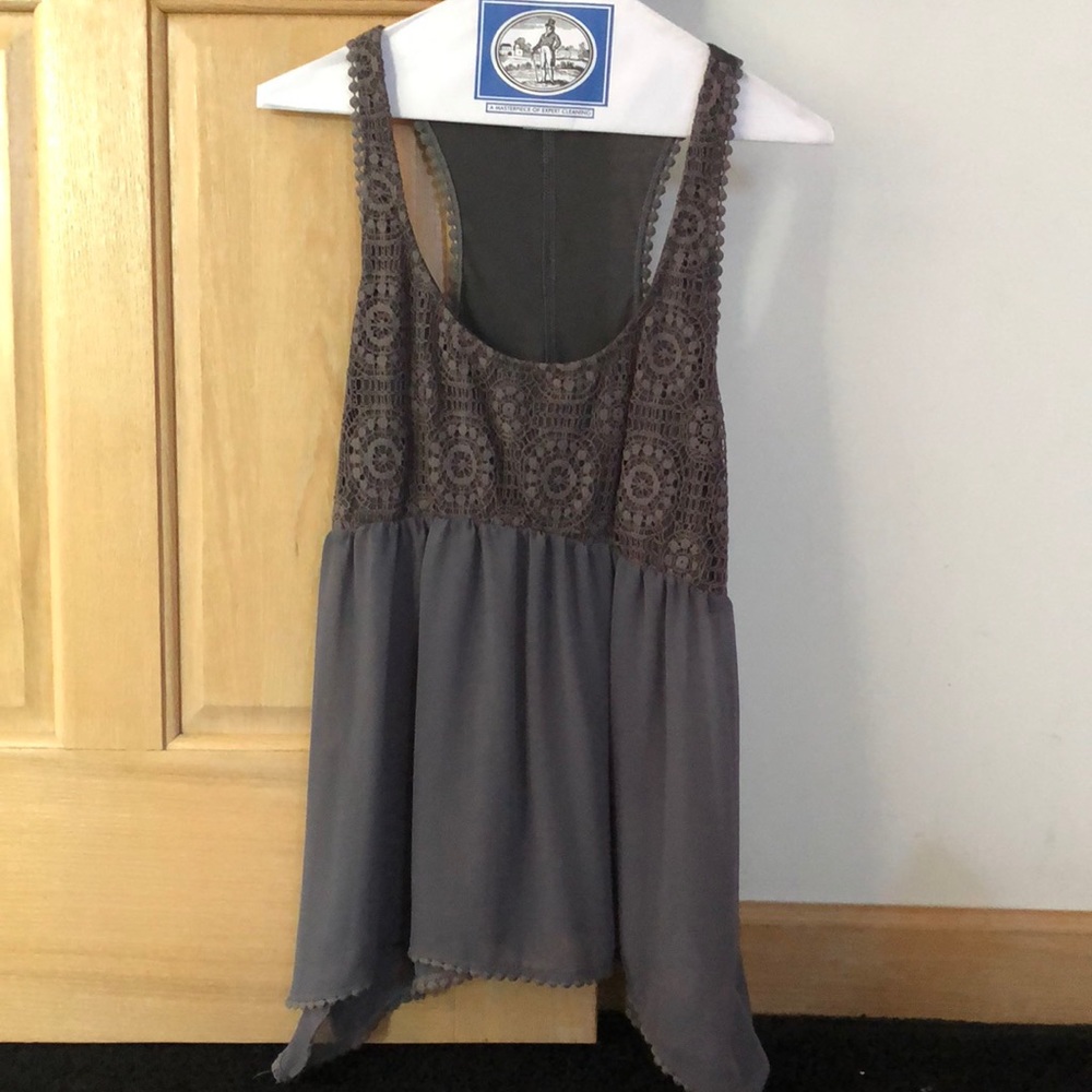 Beautiful Gray lace top